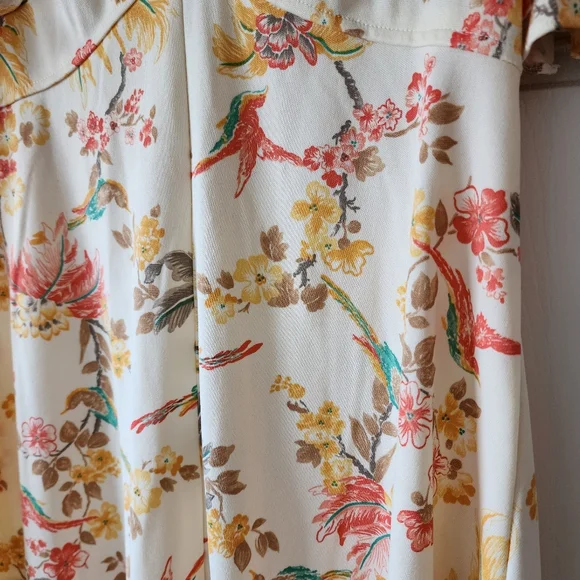 1970s Vintage Hippie Flutter Sleeve Boho Bohemian Dress #46 - Picture 7 of 9